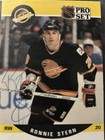 Ronnie Stern Vancouver Canucks autographed hockey card (1990-91 Pro Set #549) — photo 1