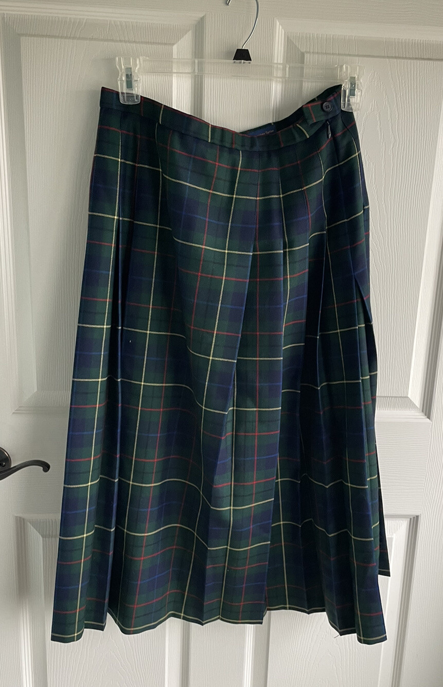Pendleton Multicolor Plaid Midi Skirt EUC - image 2