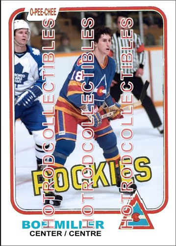 Hand Made Photo Card 1981-82 Bob Miller Colorado Rockies OPC Style NHL