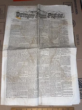 Sept 1877 The Weekly Detroit Free Press MICHIGAN newspaper LARGE FORMAT 1 PIECE