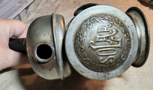 ANTIQUE THE BADGER BRASS MFG CO. "SOLAR" BICYCLE/MOTORCYCLE LANTERN LIGHT 1899 P - Picture 5 of 17
