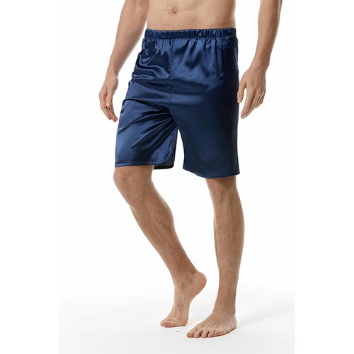 Men Faux Silk Satin Boxer Shorts Pajama Pants Sleep Soft Elastic Waist New - Picture 21 of 23