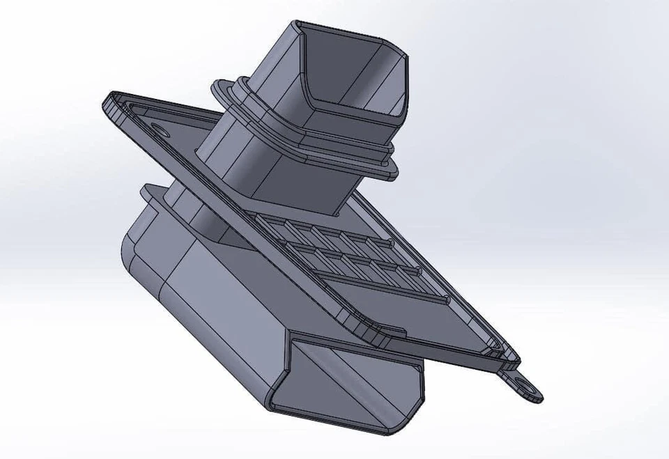 THE ORIGINAL AND ONLY USA MADE! KLX 250, 300/ KDX 200 SNORKEL DUCT AND LID KIT - Image 3 of 4