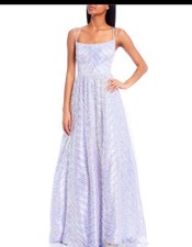 Prom Dress; Pattern Sequin Lace-Up Back Long Dress