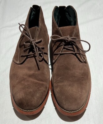 Florsheim Brown Suede Chukka Boots Mens 13 Lace Up Red Sole  display picture 2