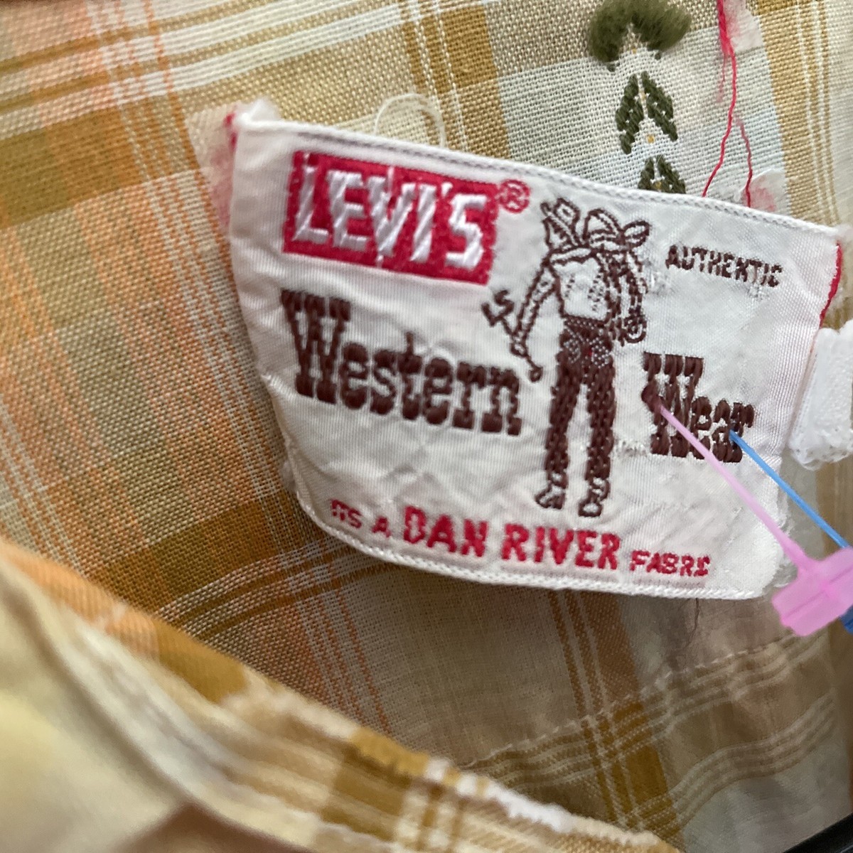 Vintage 50s Levi's Western Wear Shirt Dan River Fabric Vintage 50s Levi's Western Wear Shirt Dan River Fabric