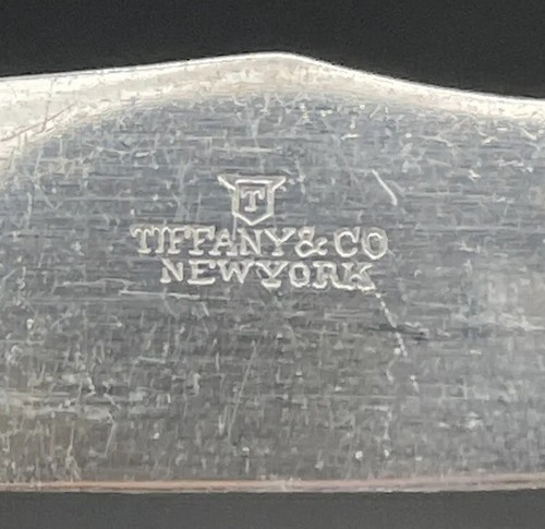 2 pz insolito set di coltelli e forchette da frutta argento sterling Tiffany - Foto 11 di 14