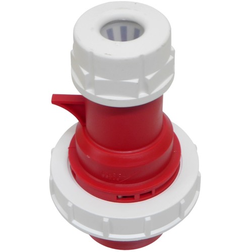 32A 4 Pin Waterproof IP67 Plug & Coupler socket 415V 32 Amp 3P+E Red FAST FIT - Picture 3 of 12