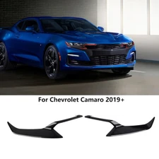 1Pair Front Headlight Lamp Cover Trim Decor For Chevy Camaro 2019+ Carbon Fiber