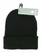 Igloos Mens Black Beanie One Size Fits