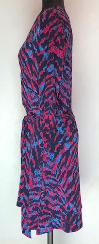 Vestido Vaina Leota Nouveau Azul Rojo Negro Estampado Inspirado en Cebra EE. UU. XX-Grande XXL - Imagen 8 de 10