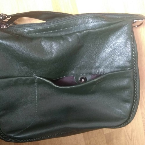 Tula Real Leather Women's designer green Handbag - Picture 5 of 12