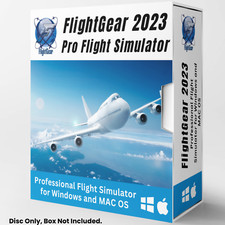 Flight Gear 2023 - Professional Flight Simulator For Windows and MAC on DVD-ROM