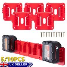 5/10pcs Battery Mounts Storage Holder Rack For Milwaukee M18 18V Tool Battery UK