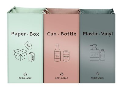 42 Gallon Separate Recycling Waste Bin Bags for Kitchen Home