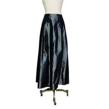 Jessica McClintock for Gunne Sax Maxi Skirt Silver Jr. sz 5 Small-Med Vintage