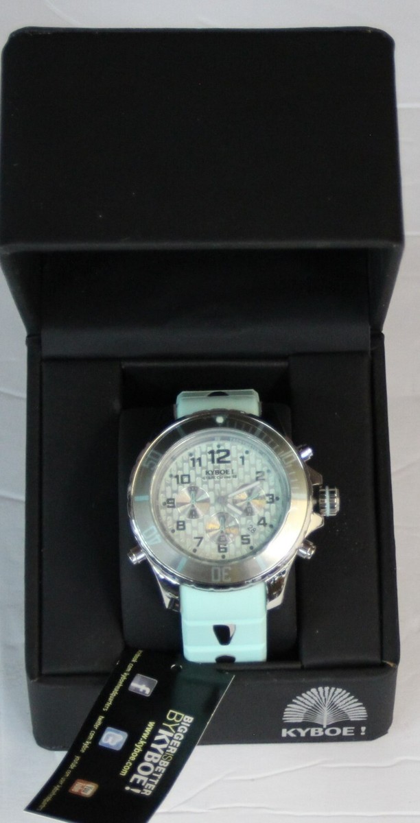 KYBOE KYC 004-48 WATCH CHRONO SILVER MINT NIB | eBay display picture 1