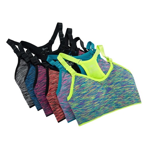 Womens Yoga Vest Fitness Tank Top Seamless Racerback Padded Sports Bra Bikini - Picture 11 of 18
