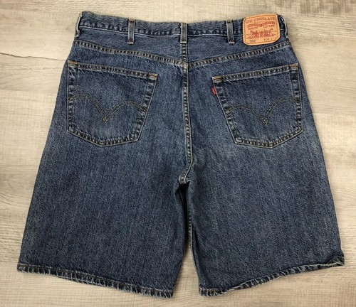 Levis 550 Jean Shorts Relaxed Fit 100% Cotton Denim Mens Size 38 - Picture 2 of 12