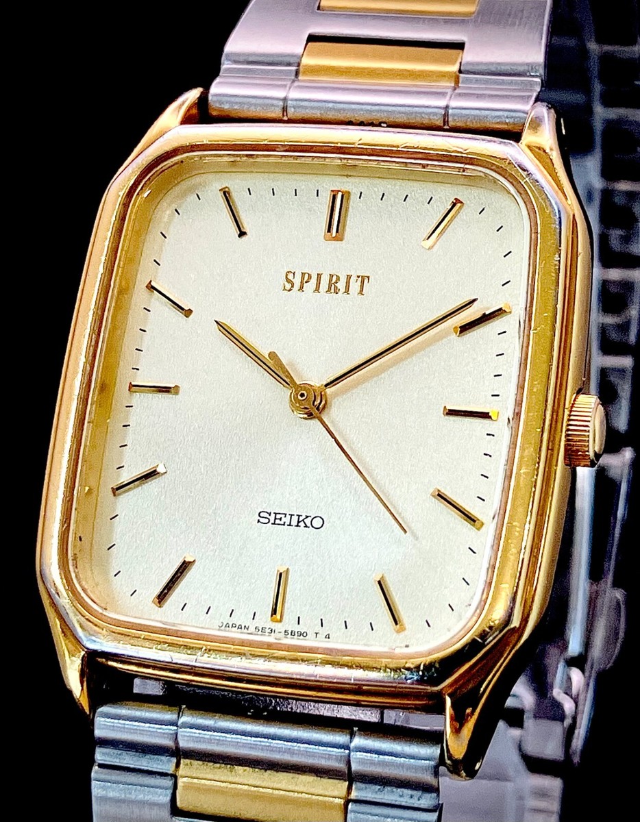 SEIKO WATCH SPIRIT 5E31-5B5A QUARTZ GOLD&SILVER STAINLESS STEEL | eBay