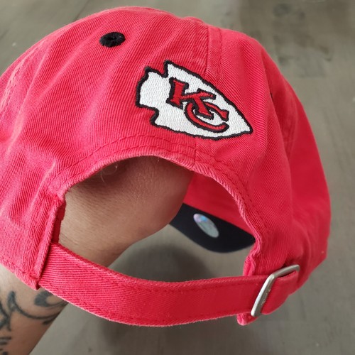 NEW Kansas City Chiefs Hat Cap Adult Strap Back Red NFL Football Reebok Mens - Picture 4 of 7