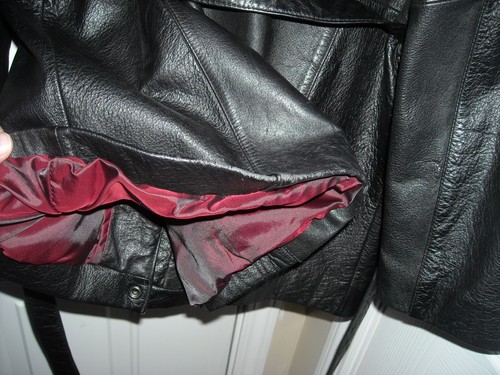 Vintage Womans Leather Jacket Size XL With Belt, Wilson, 1986, Good Condition - Picture 11 of 17