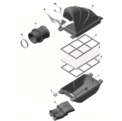 セット Go Kart Rotax Max Genuine Air Box Intake Tube 225041/225030