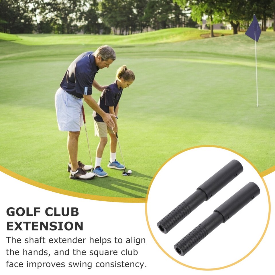 2 Pcs Golfs Club Extension Rod Steel Extender for Grip Shaft Travel Man