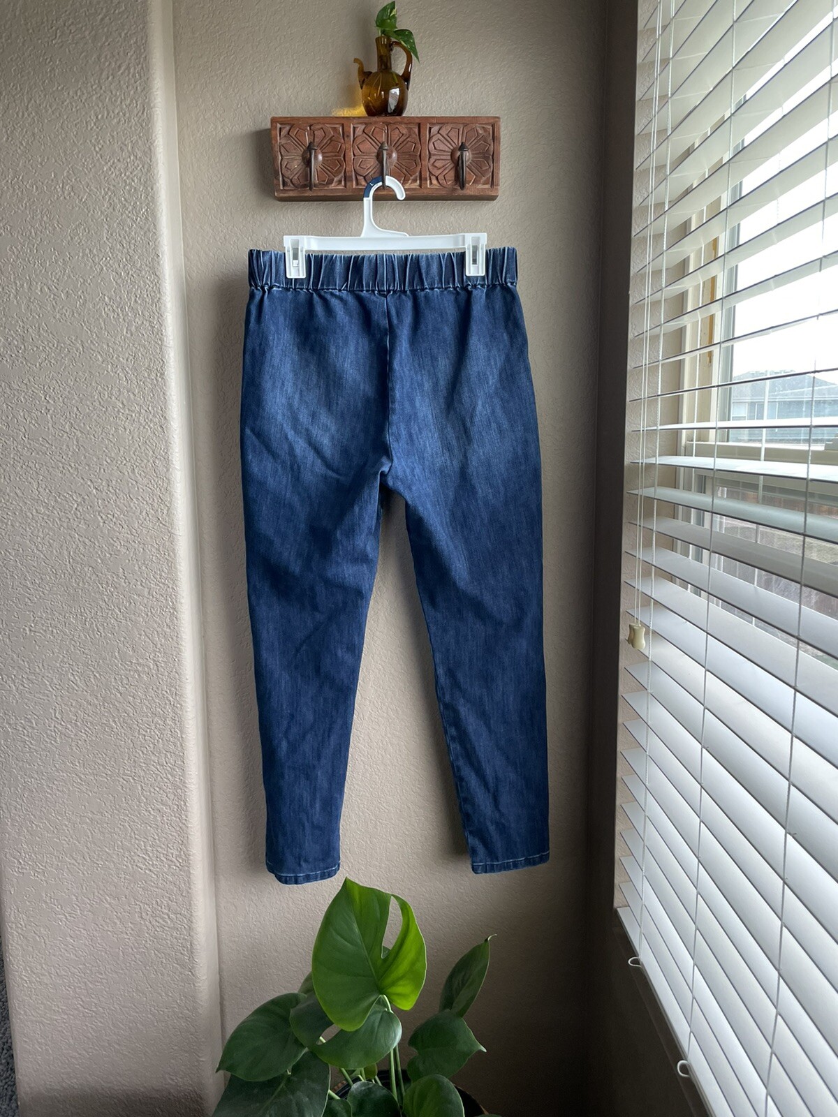 Soft Surroundings Denim Pull On Straight Crop Jeans Size XS