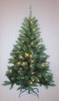 KüNstlicher Weihnachtsbaum Tannenbaum Mit Lichterkette Und StäNder - 150 Cm GrüN