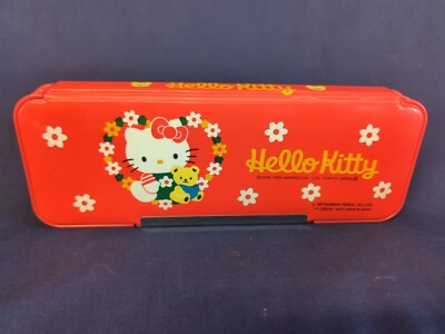 Vintage Sanrio Hello Kitty pencil case 1995 JAPAN Good Condition