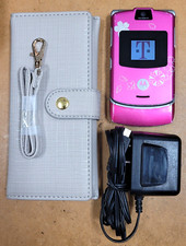 Motorola RAZR V3 - Pink Miami Ink Flower Tattoo T-Mobile Very Rare Flip Phone