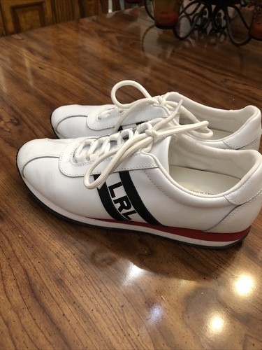 Womens Ralph Lauren Cayden Sneakers S 8.5 White / Blue/red SoldoutHTF Summery - Picture 5 of 9