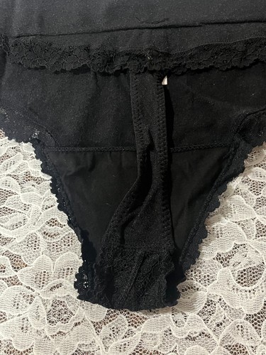 Secret Treasures Black Thong Panties Wide Band Stretch Nylon Size 3XL - Picture 5 of 15