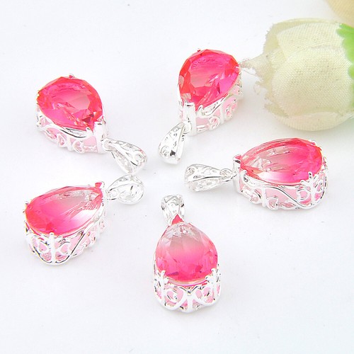 5 Stck. Großhandel Träne Mystisch Blau Turmalin Edelstein Silber Anhänger Urlaub - Bild 8 von 10