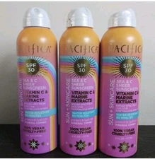 3- Pack PACIFICA Sun + Skincare Mineral Combo Sunscreen Spf 30 Sea & C, NEW, 6Oz