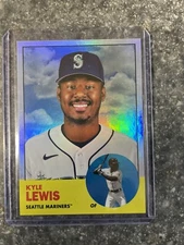 2022 Topps Archives Kyle Lewis 1963 Topps Design Rainbow Foil Ssp /199 #81