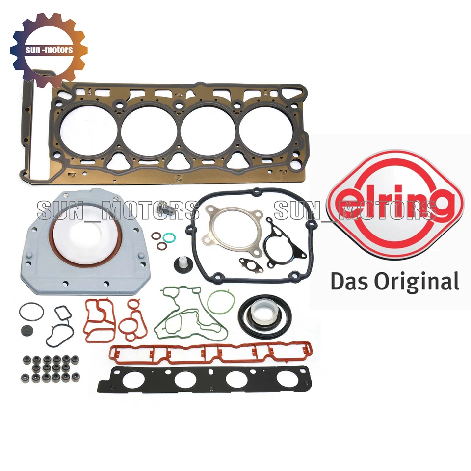 Timing Chain Head Gasket Set Intake Exhaust Valves Kit For VW Audi Jetta 2.0 TSI Foto 4 de 4