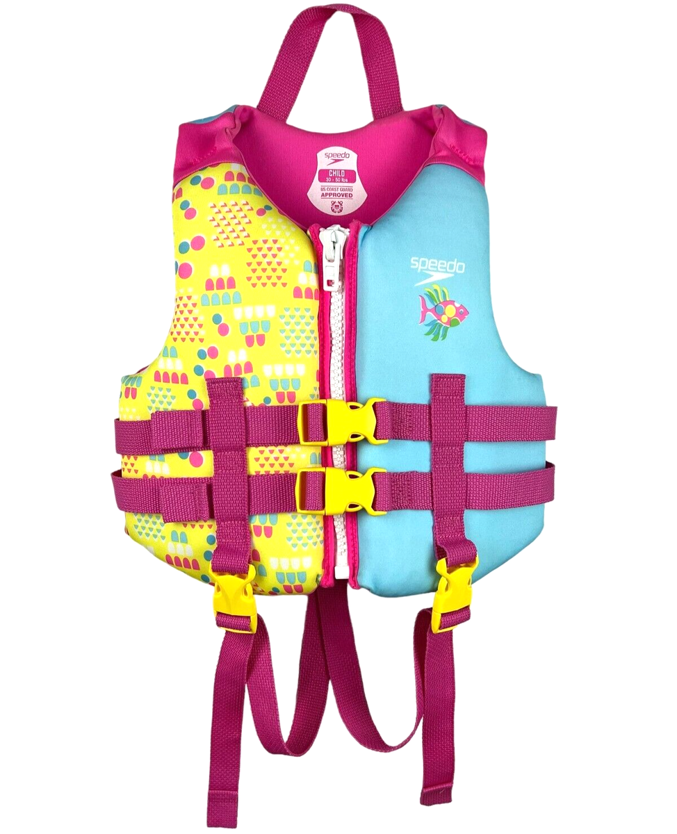 Speedo Girls Type III PDF Flotation Life Jacket Vest Child 30-50