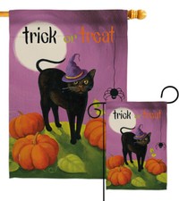 Halloween Cat Garden Flag Fall Small Decorative Gift Yard House Banner
