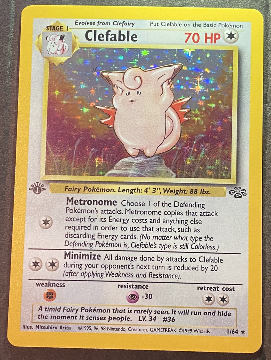 Clefable 1st Edition Jungle Holo 1/64 Pokemon Card | eBay