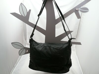 Sac Bandoulière Noir Simili Cuir Pour Femme - Format Pratique 35 X 30 X 12 Cm