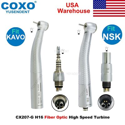 COXO Handpiece Dental Fiber Optic High Speed Turbine LED Coupling Fit KAVO NSK