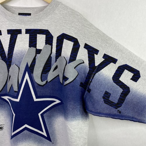 VTG Dallas Cowboys Magic Johnson NFL Football Sweatshirt 90s AOP Sweater Size XL - Picture 6 of 11