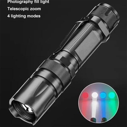 Linterna 4 en 1 Multicolor LED Zoom Exterior Caza Fotográfica Selfie Totch - Imagen 12 de 18