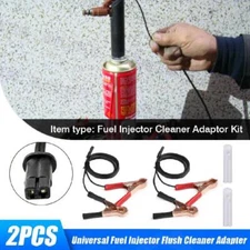 Fuel Injector Flush Cleaner Adapter Cleaning Tool DIY Kit Set For Motorcycle Car