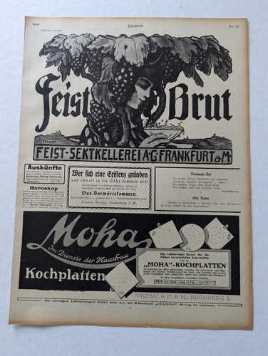 JUGEND 1918 Einzelverkauf div. Werbung Anzeigen Reklame Abb. und weitere (W18G) - Picture 2 of 31