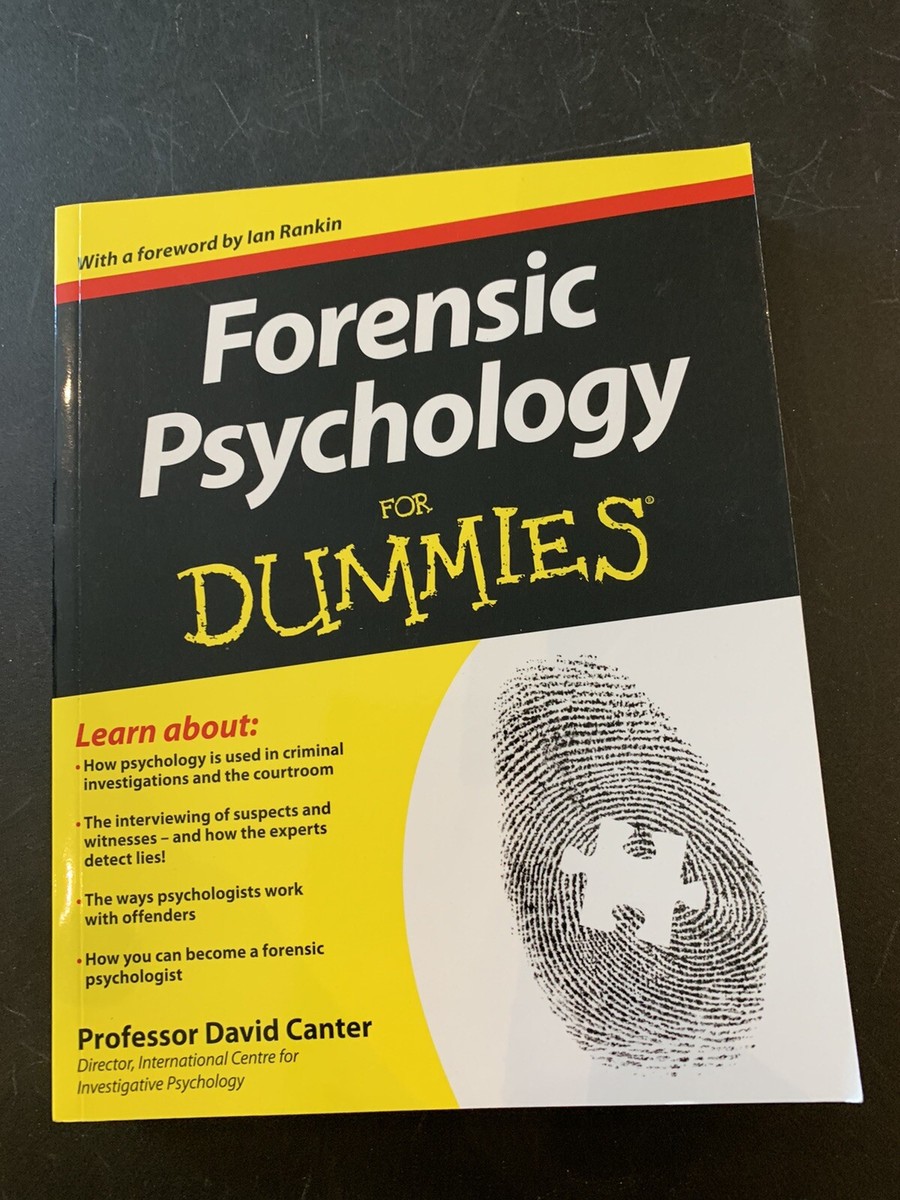 David Canter Quotes UK NEW Forensic Psychology For Dummies New