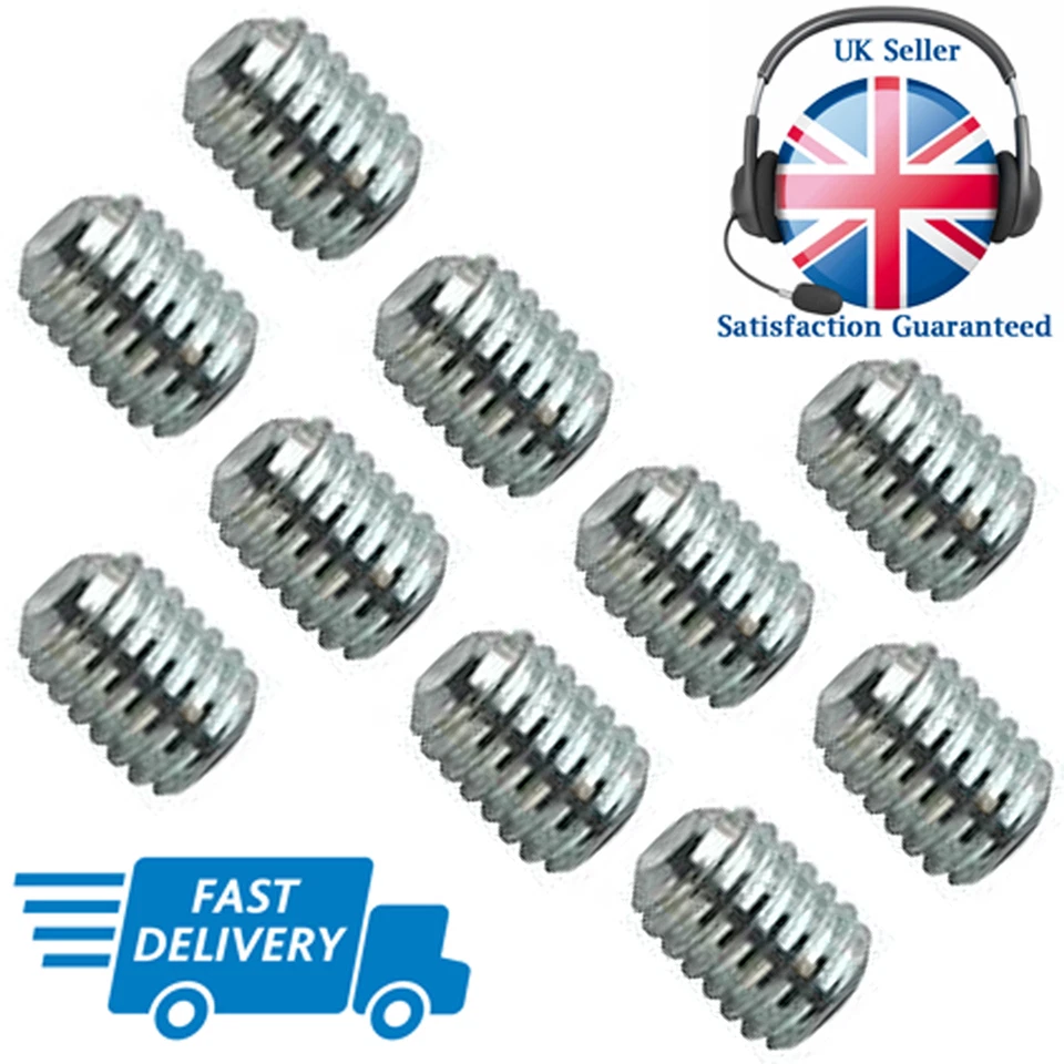 UNIVERSAL HARDWARE 6mm Door Handle Grub Screws Allen Key Head for Knobs Handles / Cone Point Head