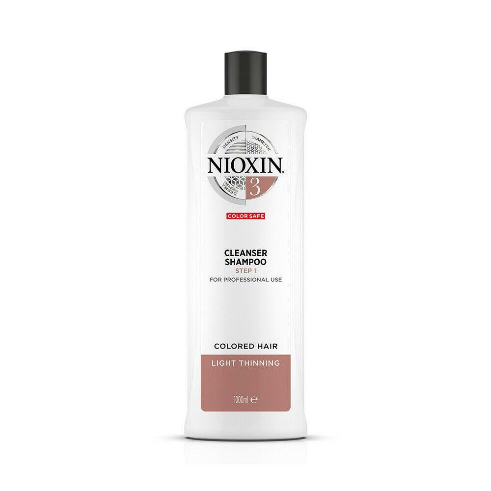 Nioxin Очищающее средство для тонких волос System 3 Шампунь для химически укрепленных волос, 33,8 унции